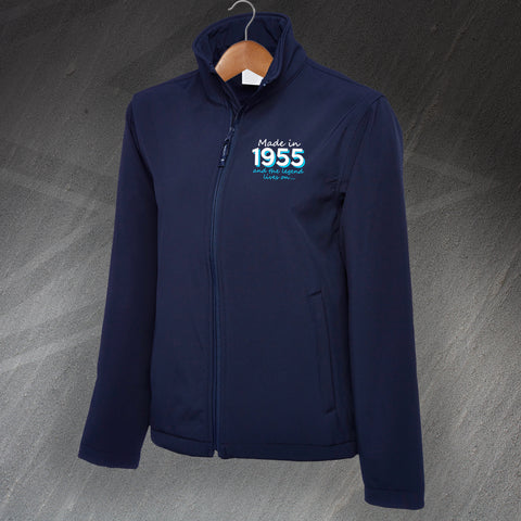 Made in 1955 and The Legend Lives On Embroidered Full Zip Softshell Jacket