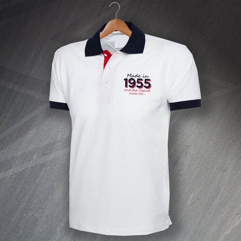 1955 Polo Shirt Embroidered Tricolour Made in 1955 and The Legend Lives On
