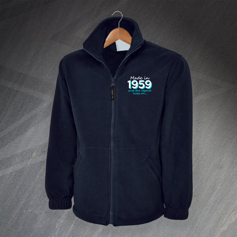 1959 Fleece Embroidered Premium Full Zip Made in 1959 and The Legend Lives On