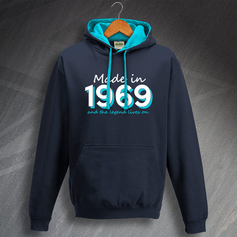 1969 Hoodie Contrast Made in 1969 and The Legend Lives On