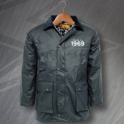 1969 Wax Jacket Embroidered Padded Made in 1969 and The Legend Lives On