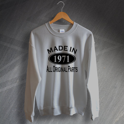 1971 Sweatshirt Made in 1971 All Original Parts