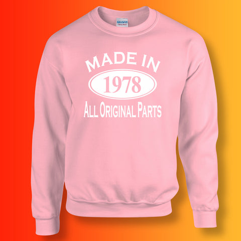 Made In 1978 All Original Parts Sweater Light Pink