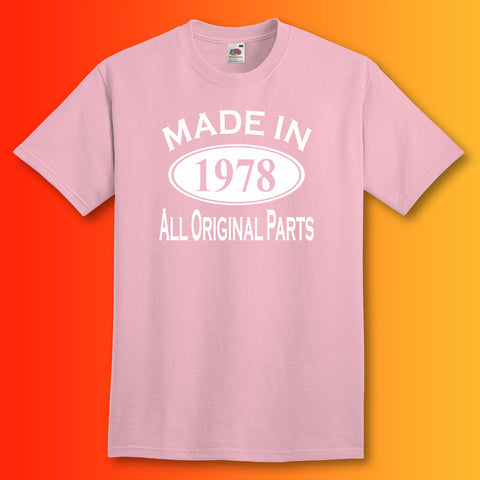 Made In 1978 T-Shirt Light Pink