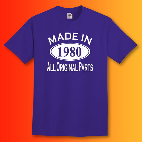 Made In 1980 T-Shirt Purple