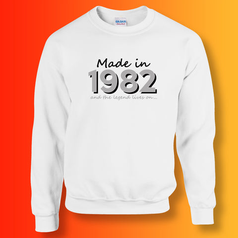 Made In 1982 and The Legend Lives On Sweater White