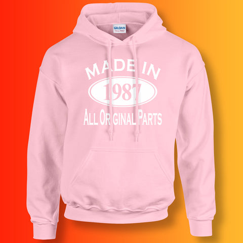 Made In 1987 Hoodie Light Pink
