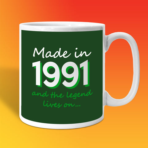 Made In 1991 and The Legend Lives On Bottle Green