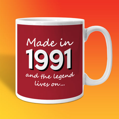 Made In 1991 and The Legend Lives On Brick Red