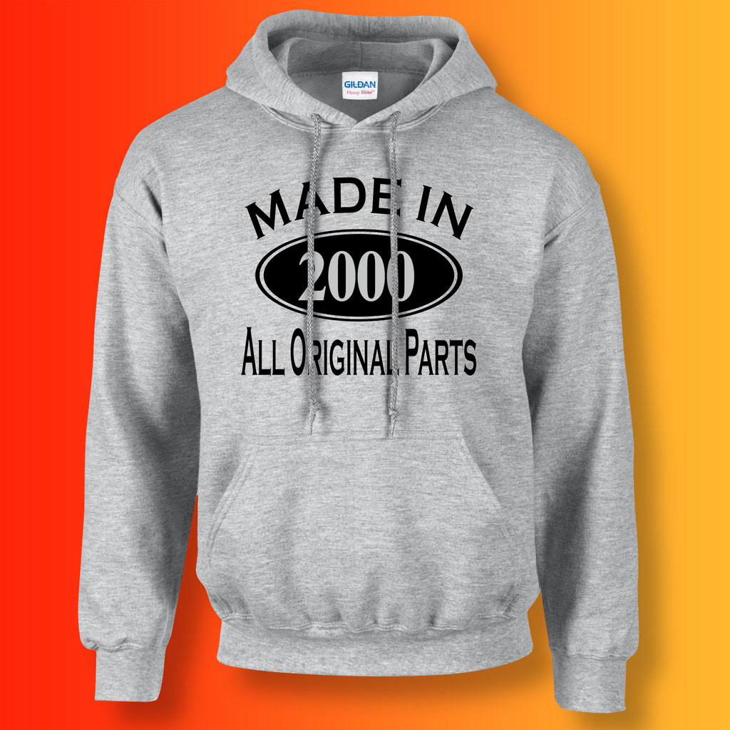 Made In 2000 Hoodie Heather Grey