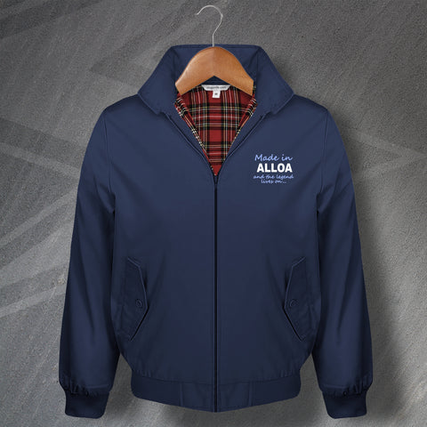Alloa Harrington Jacket Embroidered Made in Alloa and The Legend Lives On
