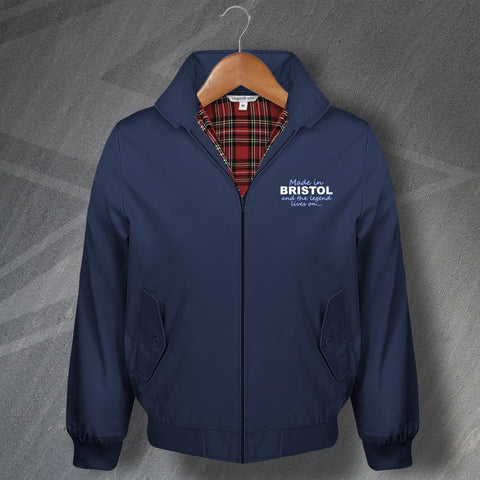 Made in Bristol and The Legend Lives On Embroidered Harrington Jacket