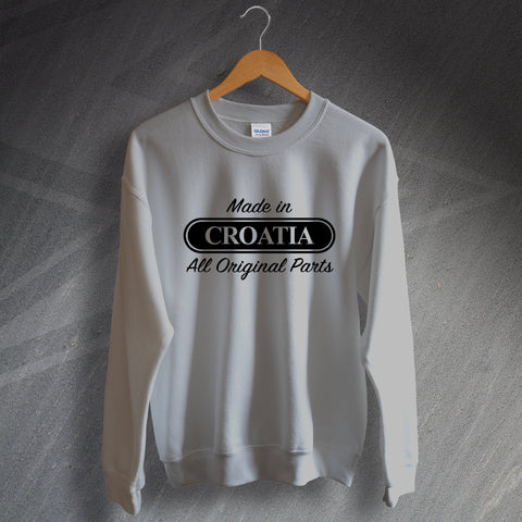 Croatia Sweatshirt Made in Croatia All Original Parts