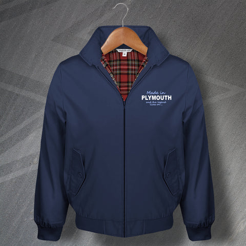 Plymouth Harrington Jacket Embroidered Made in Plymouth and The Legend Lives On