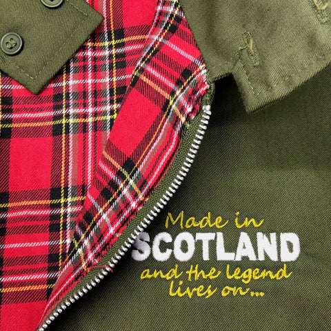 Made in Scotland and The Legend Lives on Harrington Jacket