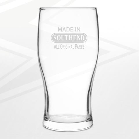 Southend Pint Glass Engraved Made in Southend All Original Parts