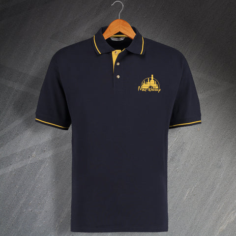 Malt Whisky Embroidered Contrast Polo Shirt