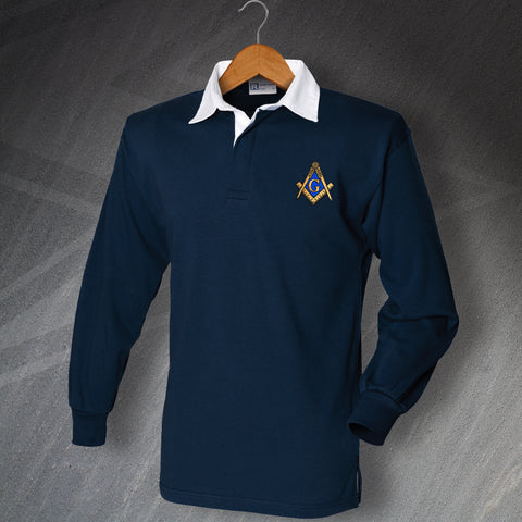 Masons Rugby Shirt Embroidered Long Sleeve
