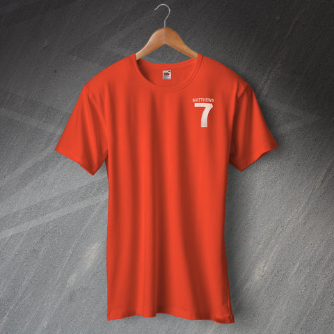 Blackpool Football T-Shirt Embroidered Matthews 7