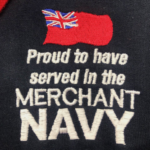 Proud to Have Served in The Merchant Navy Embroidered Contrast Hoodie