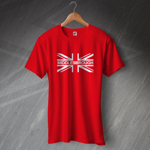 Middlesbrough Football T-Shirt Union Jack