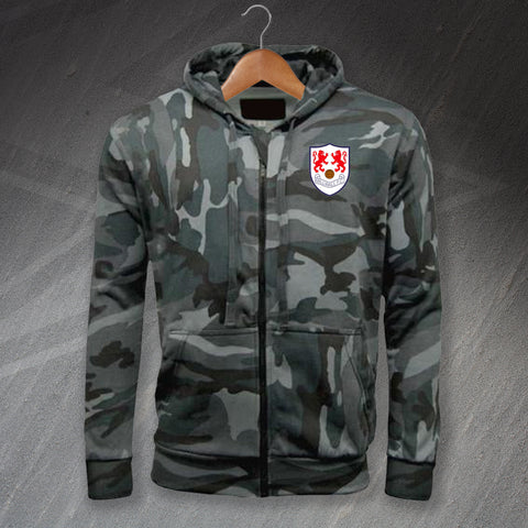 Retro Millwall 1956 Embroidered Camouflage Full Zip Hoodie