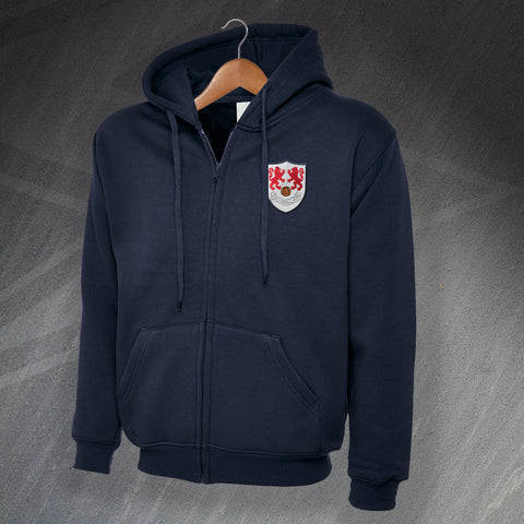 Retro Millwall 1956 Embroidered Full Zip Hoodie