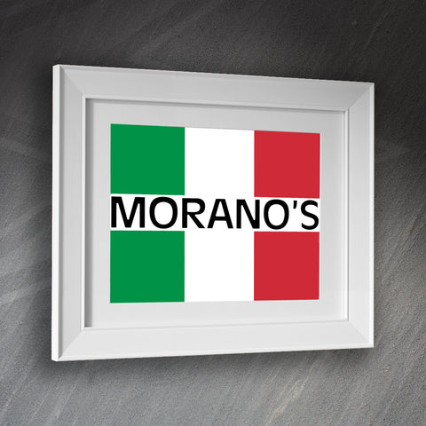 Moranos Pub Framed Print Flag of Italy