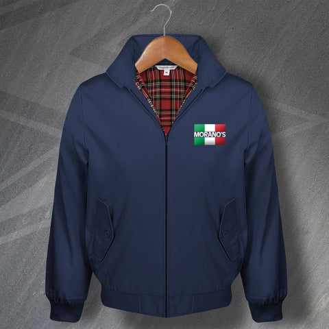 Moranos Flag of Italy Embroidered Harrington Jacket