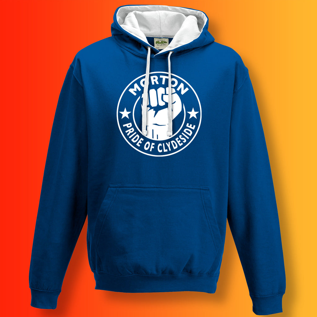 Morton Contrast Hoodie with The Pride of Clydeside Design