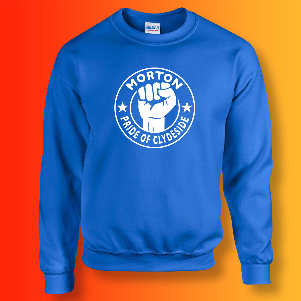 Morton Sweater with The Pride of Clydeside Design Blue