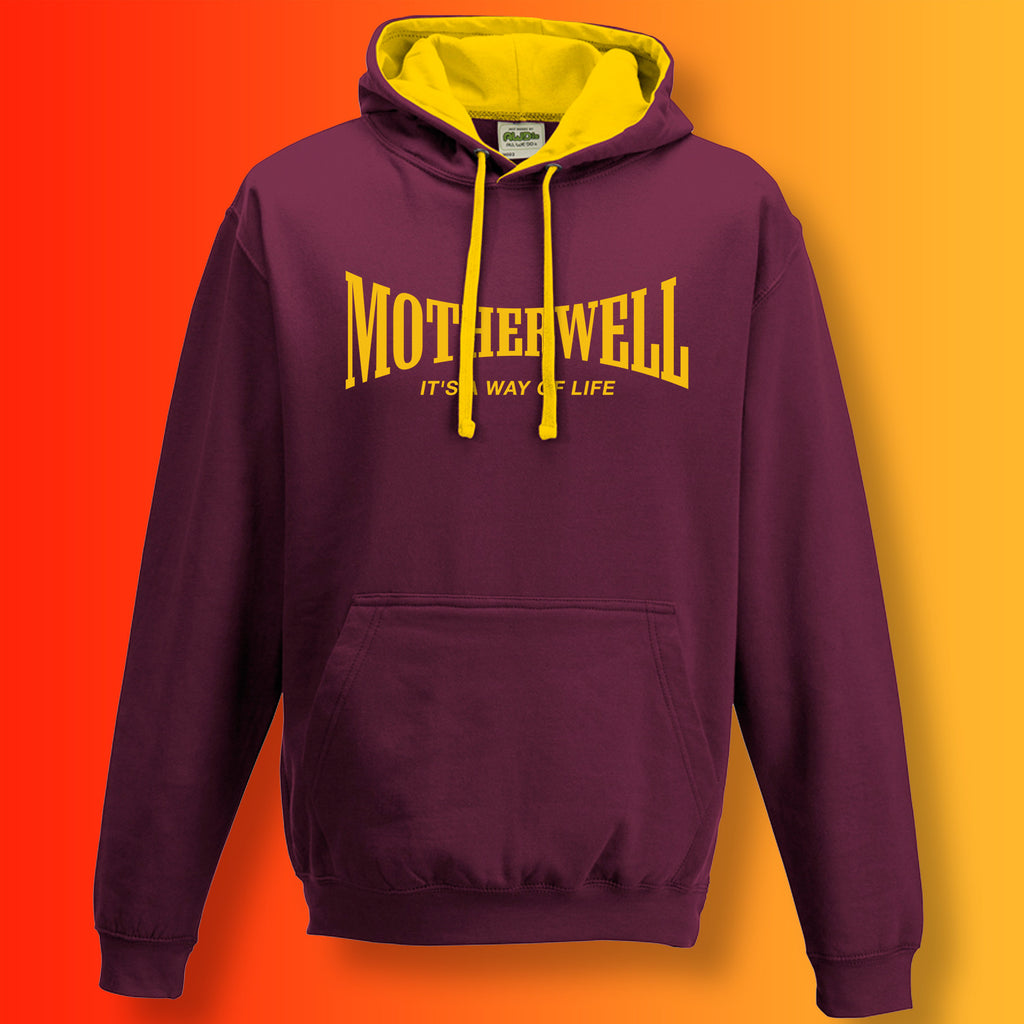 Motherwell Contrast Hoodie with It's a Way of Life Design