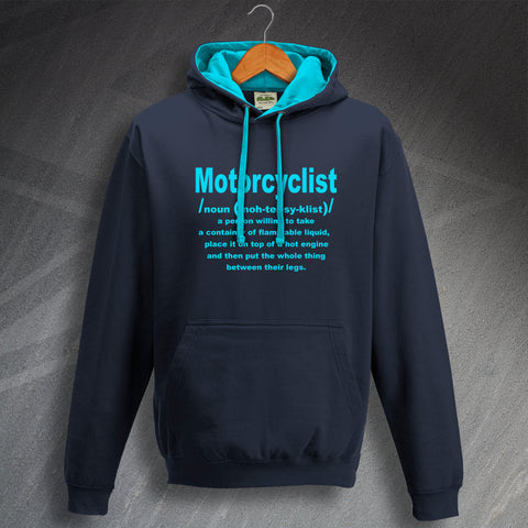 Motorcycle Hoodie Contrast Motorcyclist Meaning