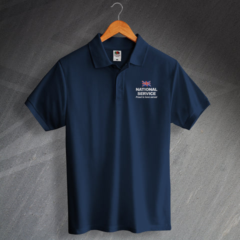 National Service Proud to Have Served Embroidered Polo Shirt