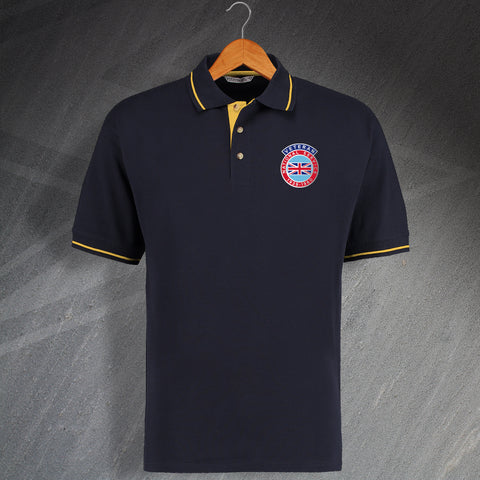 National Service Veteran Embroidered Contrast Polo Shirt