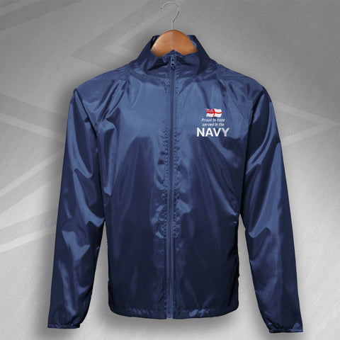 Proud to Have Served In The Navy Embroidered Lightweight Jacket