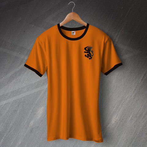 Netherlands Football Shirt Embroidered Ringer 1974