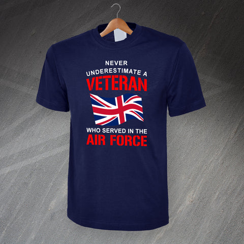 Never Underestimate a Veteran who Served in The Air Force T-Shirt
