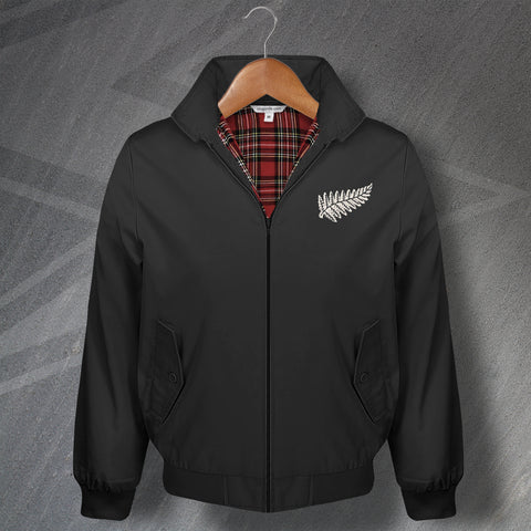 Retro New Zealand Rugby Embroidered Harrington Jacket