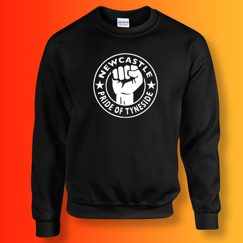 Newcastle Sweater with The Pride of Tyneside Design Black