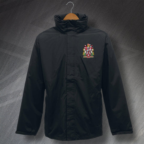 Retro Newcastle 1969 Embroidered Embroidered Waterproof Jacket - Black / Large