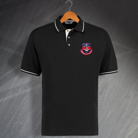 Newcastle Football Polo Shirt Embroidered Contrast West End FC