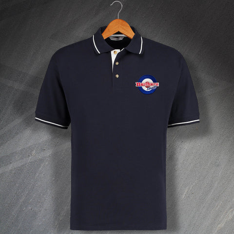 Northern Soul Roundel Embroidered Contrast Polo Shirt