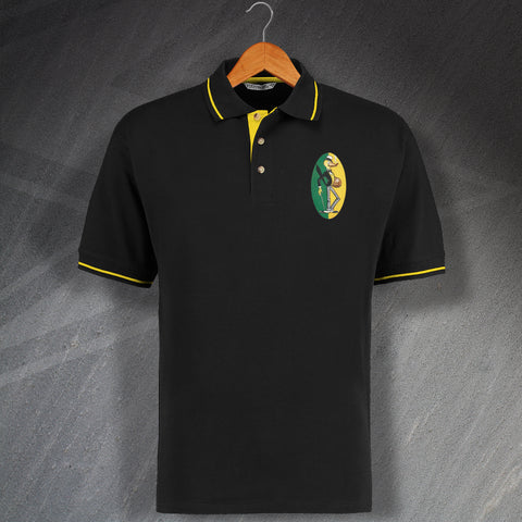 Retro Norwich 1933 Embroidered Contrast Polo Shirt