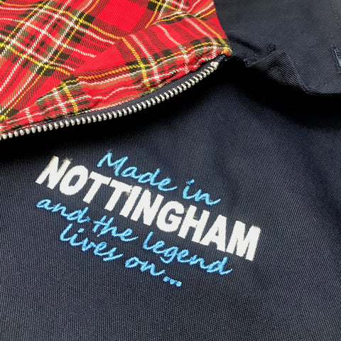 Made in Nottingham and The Legend Lives on Embroidered Harrington Jacket