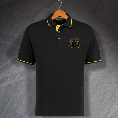 Hull Football Polo Shirt Embroidered Contrast Okocha 44
