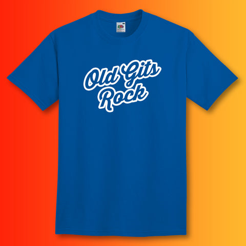 Old Gits Rock Unisex T-Shirt Royal Blue