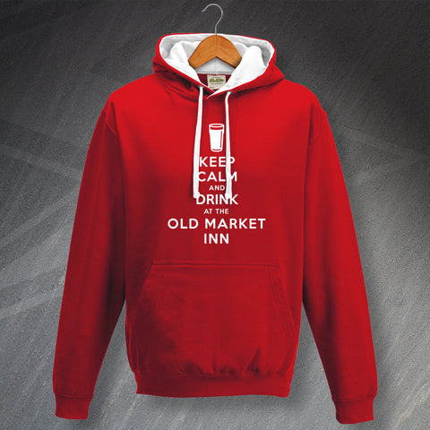 The Old Market Inn Pub Hoodie Contrast Keep Calm and Drink at The Old Market Inn
