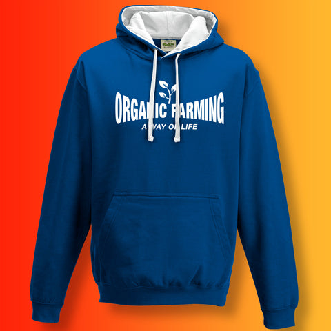 Organic Farming Contrast Hoodie with It's a Way of Life Design