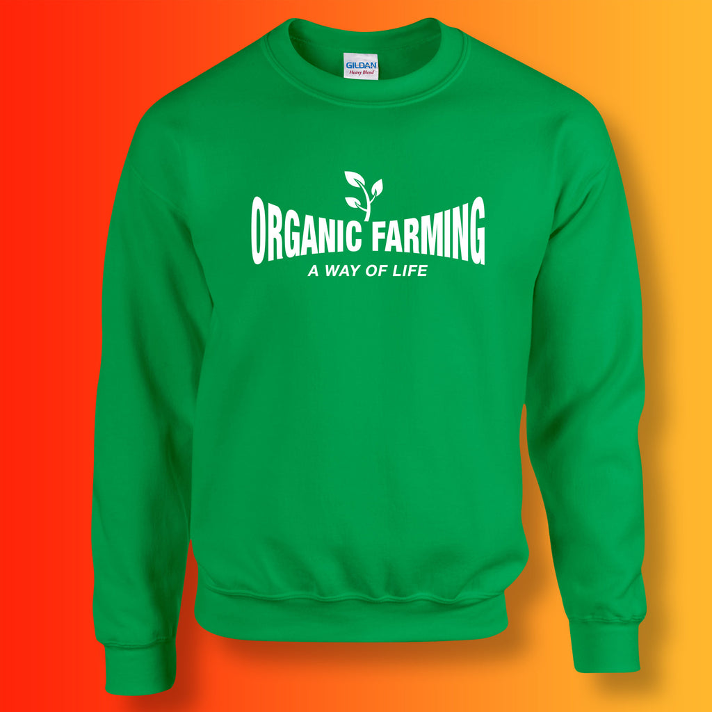 Organic Farming Sweater with It's a Way of Life Design Irish